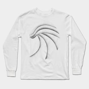 Big Breaking Wave Stippled Art Long Sleeve T-Shirt